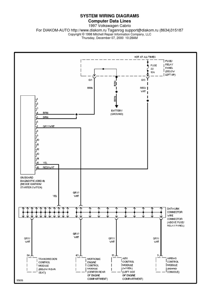 System Wiring Diagrams Computer Data Lines | PDF