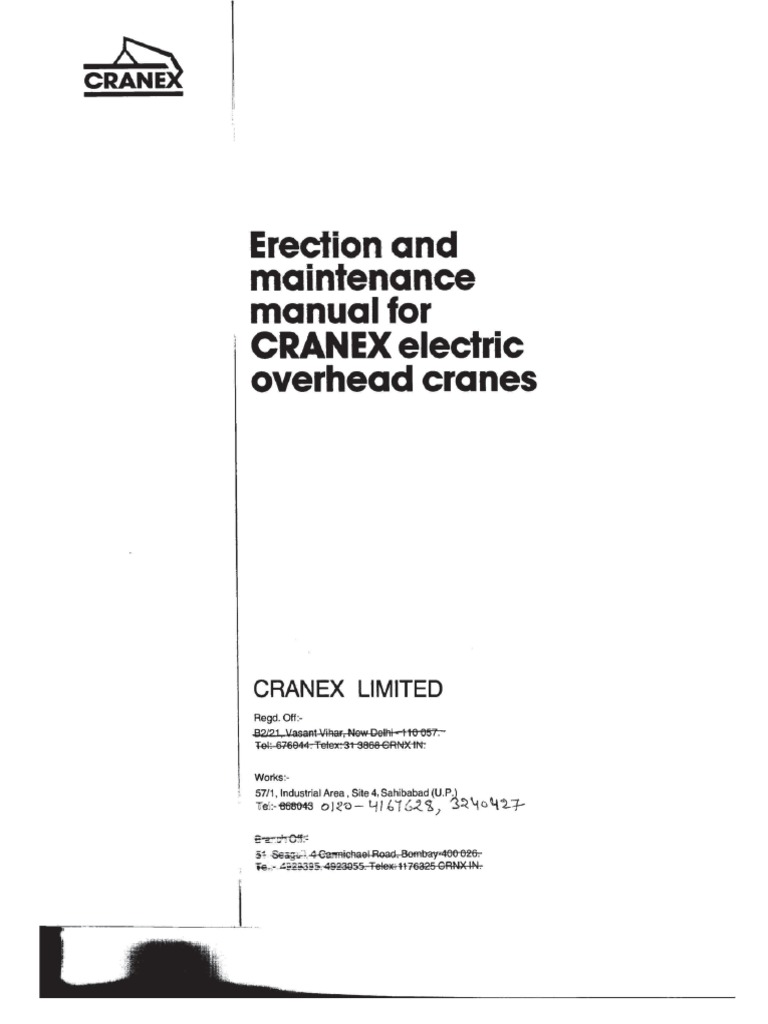 Crane Operation Manual PDF | PDF