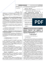 Decreto Supremo Que Modifica El Reglamento de La Ley #29338 Ley de Recursos Hídricos Aprobado Por Decreto Supremo #001-2010-AG