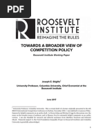 Towards A Broader View of Competition Policy