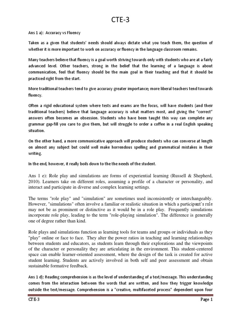 Cte 3 Pdf Reading Comprehension Learning