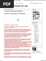 A Criação Do Mundo Na Mitologia Fon