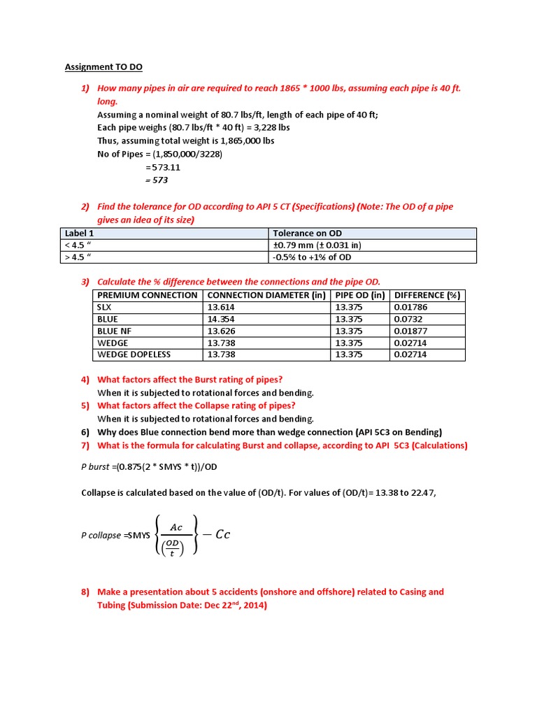 Pipe Engineering Calculations | PDF