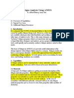 Fatigue Analysis Using ANSYS - D Alfred Hancq