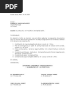 Oficio Para El Alcalde - Ing  Malaria  Enfermedades animales