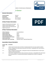 FIBARO Door/Window Sensor: Z-Wave Protocol Implementation Conformance Statement