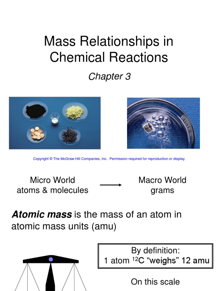 Mass Relationships in Chemical Reactions | PDF | Mole (Unit) | Oxygen