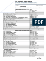 Notification: National Institute of Technology Meghalaya