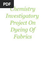 Chemistry Project On Dyeing of Fabrics Class XII