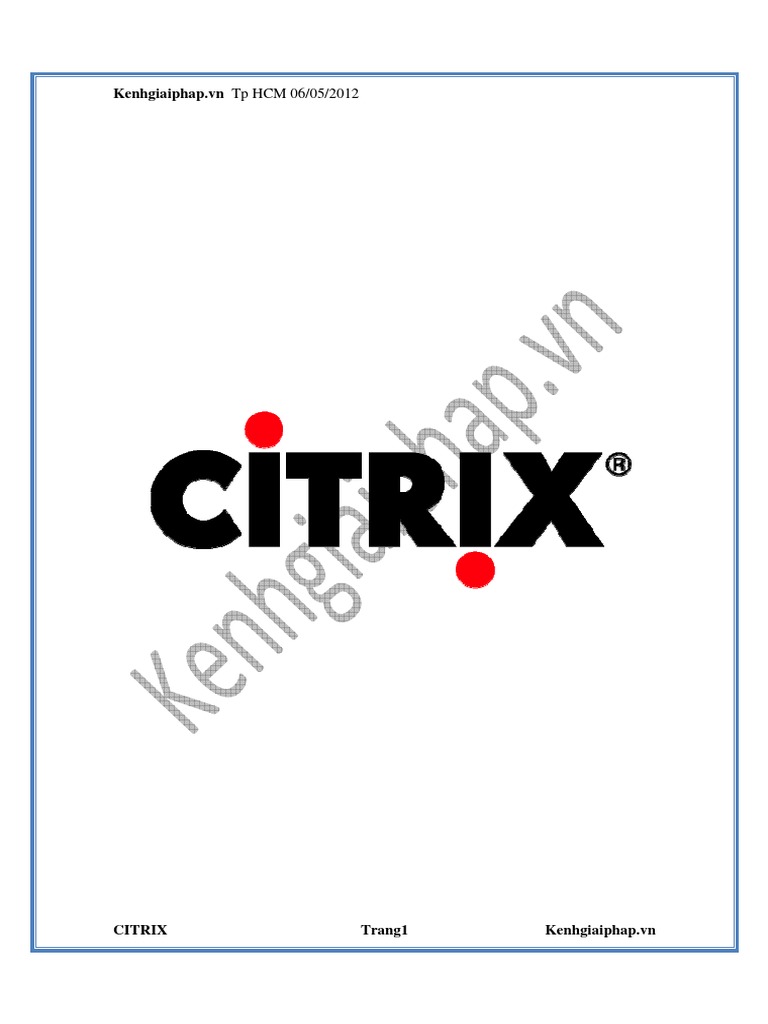 Citrix Manual PDF | PDF