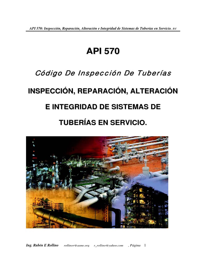 Inspección de Tuberías API 570 | PDF | Corrosión | Fatiga (material)