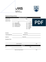 Equipment Request Form: Applicant Information