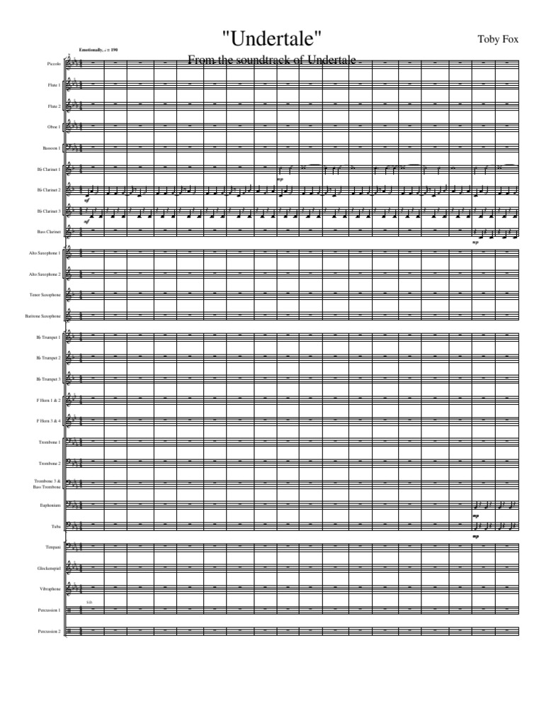 Undertale - Undertale For Concert Band-Parts | PDF | Musical ...