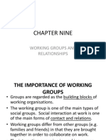 Chapter Nine: Working Groups and Relationships