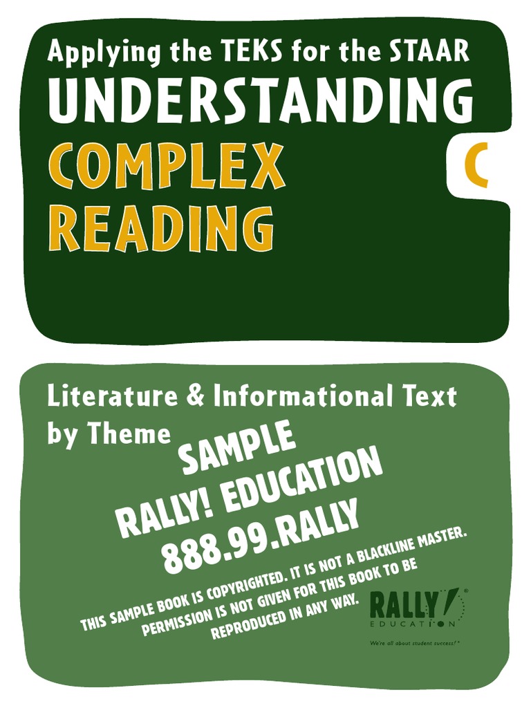 Understanding Complex Reading Level C PDF Narration Reading (Process)
