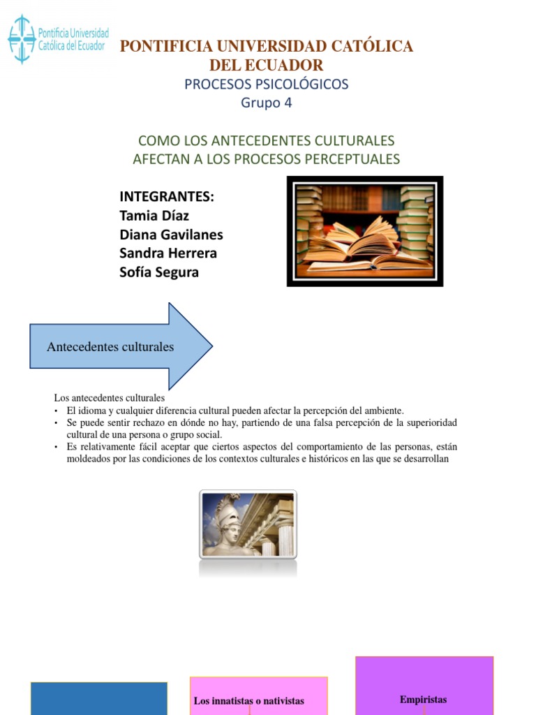 Antecedentes culturales y percepción | PDF | Percepción | Interacciones de  disciplina académica, image size:768x1024