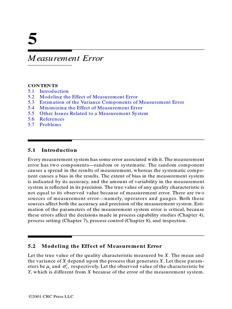 Measurement Error | PDF | Bias Of An Estimator | Variance