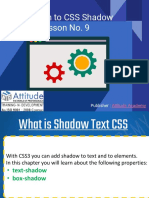 Introduction to CSS Shadow Effects - Lesson 9
