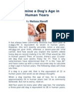 Determine a Dog' Age in Human Years