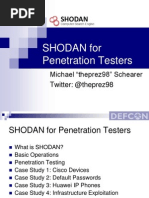 SHODAN For Penetration Testers (DEFCON 18)