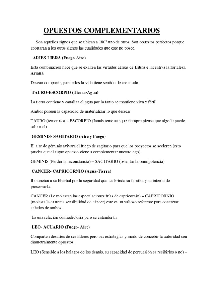 Opuestos Complementarios