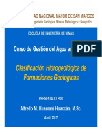 Clasificacion Hidrogeologica de Estructuras Geológicas 