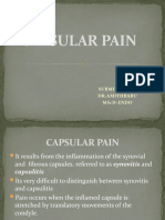 Capsular Pain: Submitted by DR - Amithbabu Mscd-Endo