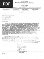 Clark County Letter To U.S. Department of Justice