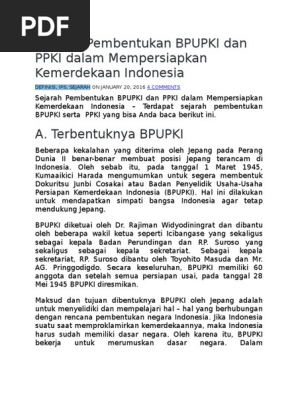 Sejarah Bpupki Da Ppki Pdf