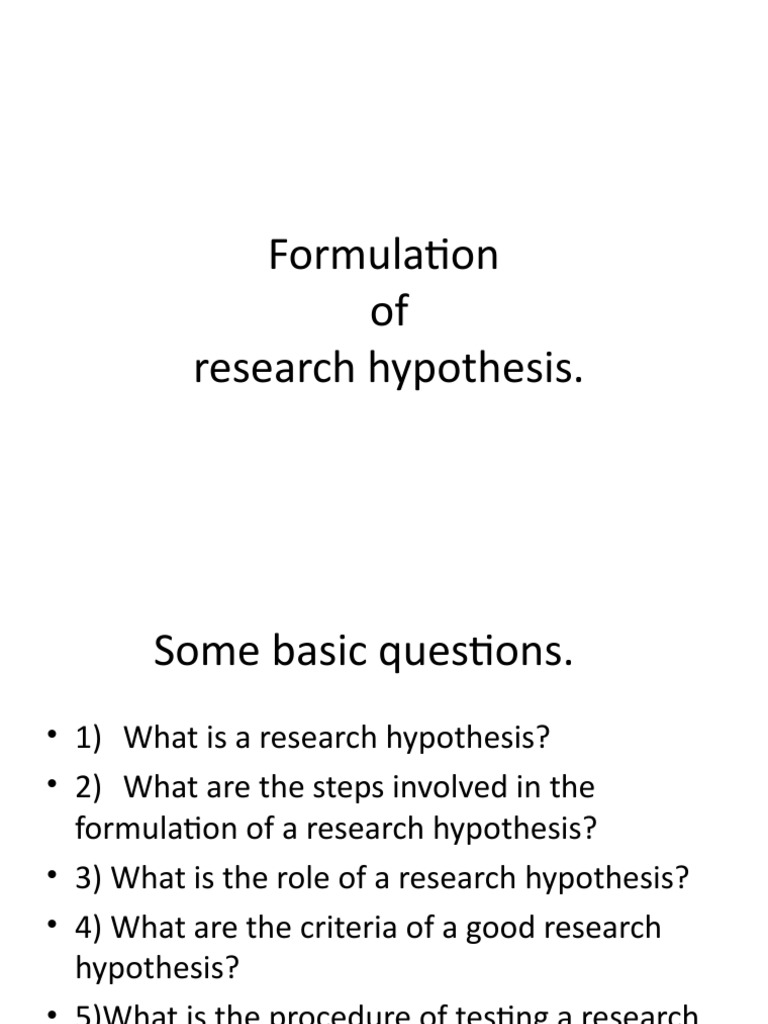 Components of a good hypothesis image