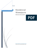 Memoria descriptiva de Habilitacion Urbana