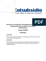 Matriz DOFA de La Empresa Colsubsidio