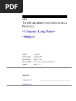 Afa D-Ta-100 Architecture Subsystems Proposal