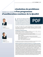 Cahier Pratique - Des outils de résolution de problèmes dans le cadre d’un programme d’amélioration continue de la Qualité (La Vague 45)