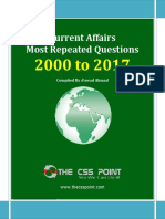 Most Repeated Question Current Affairs - 2000 To 2017 Ver1
