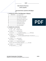 Extra Grammar Exercises (Unit 8, Page 64) : Top Notch Fundamentals, Third Edition