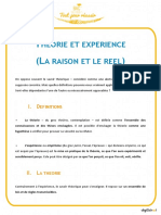 Theorie Et Experience La Raison Et Le Reel