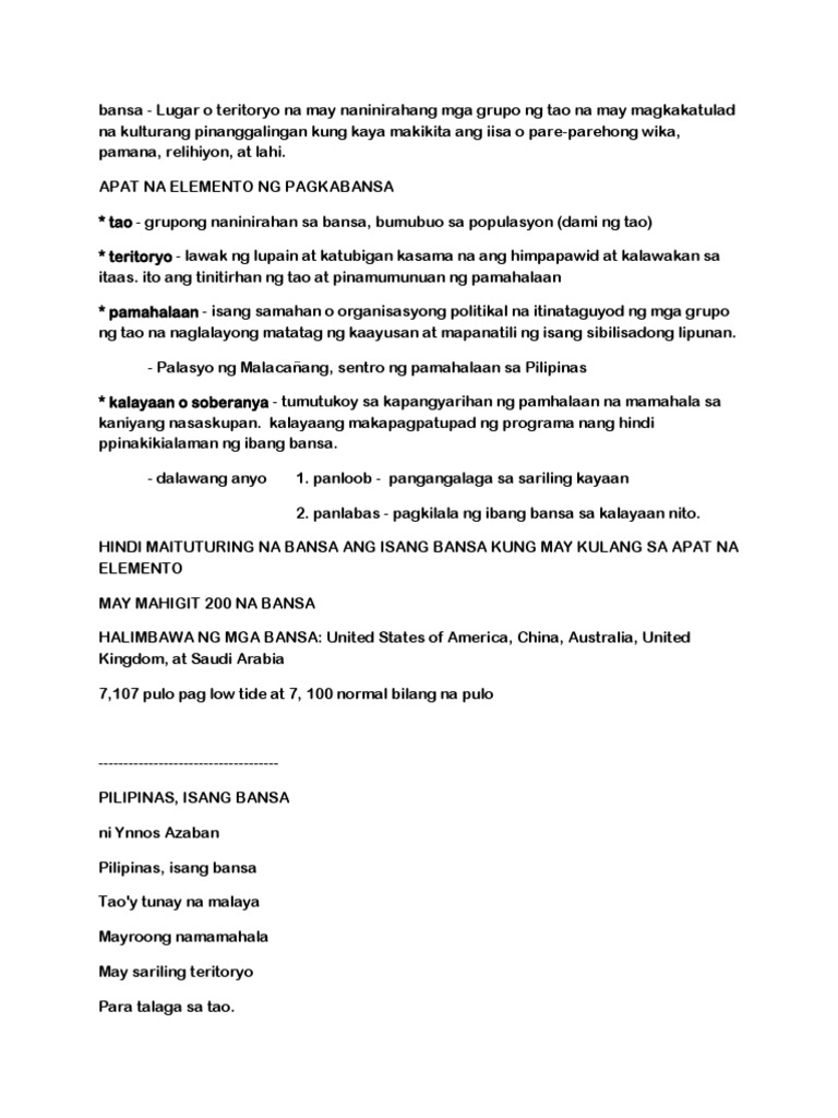 AP Grade 4 Reviewer | PDF