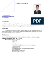 CV Curriculum Vitae Summary