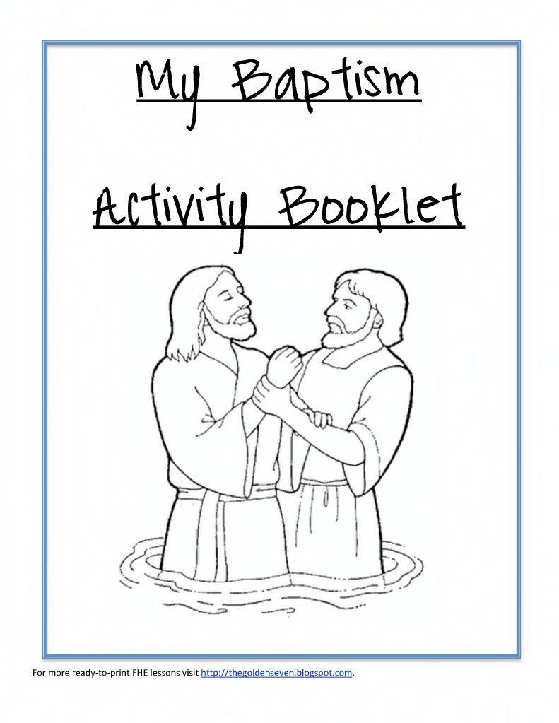 Baptism Activity Booklet PDF