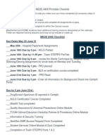 MEDE 8400 Printable Checklist