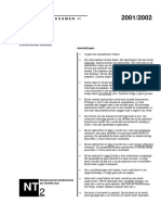 Voorbeeldexamen NT2 Spreken 2001-2002