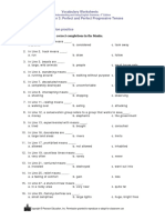English Unlimited Vocabulary Worksheet 9 (Advanced Level)