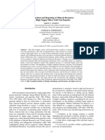 Classification and Reporting of Mineral Resources