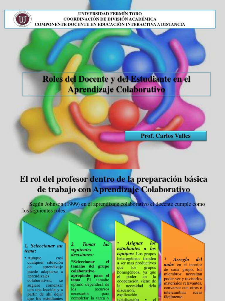 [TITULO]: Roles del docente y del estudiante en el aprendizaje ...
