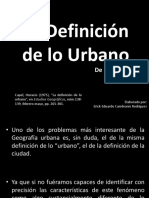 Definicion de Lo Urbano