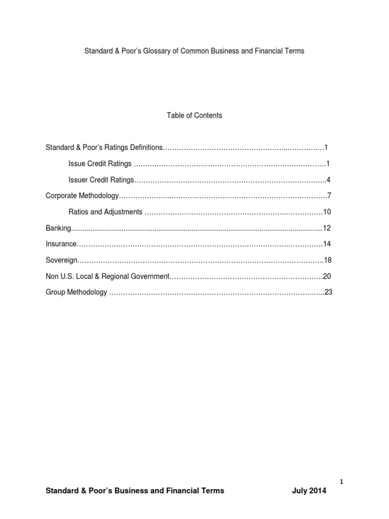 Standard & Poor's Business and Financial Terms July 2014 PDF