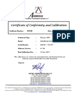 Certificado Olympus Omni Scan Omni2 - 101277. Sept. 2016