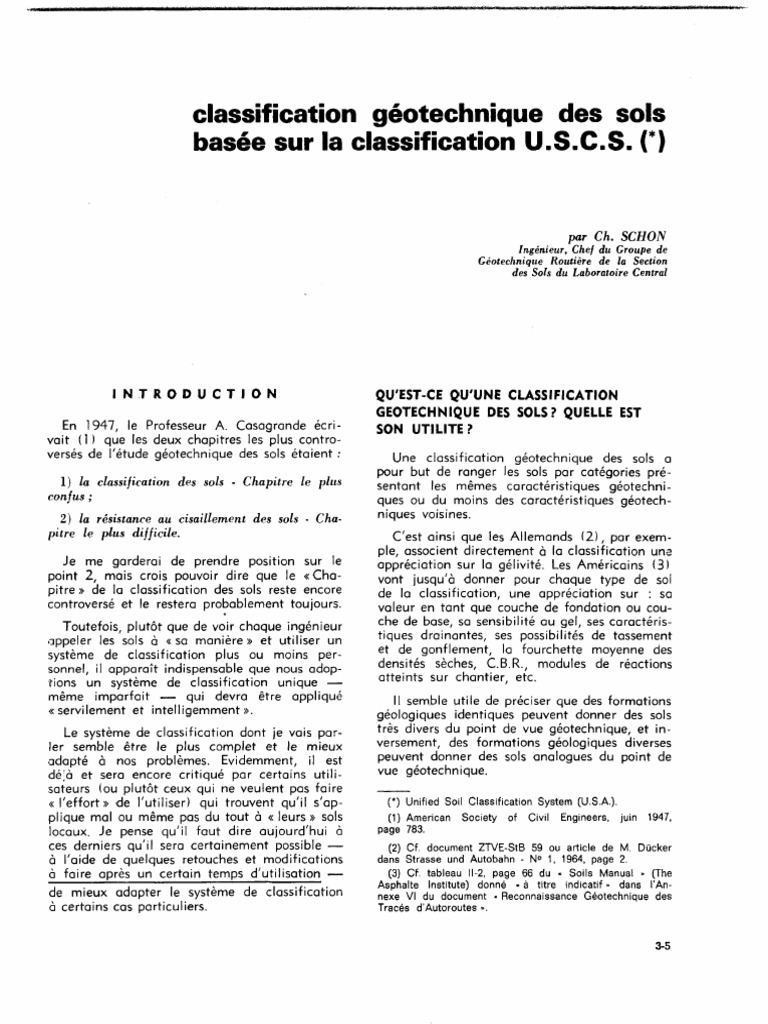 Classification géotechnique des sols USCS | PDF | Argile | Sol (pédologie)