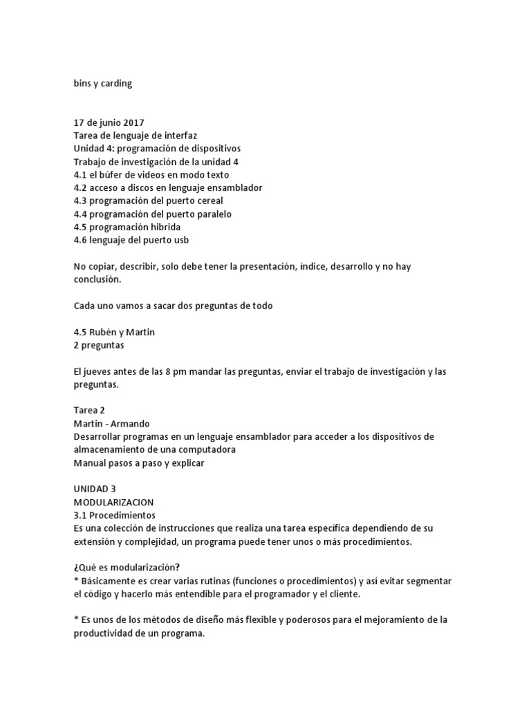 Bins y Carding Descargar gratis PDF Programación de computadoras Lenguaje ensamblador